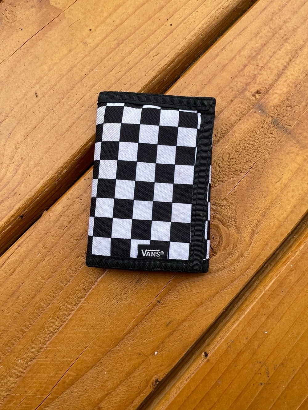Vans Black & White Checkerboard Tri-Fold Wallet